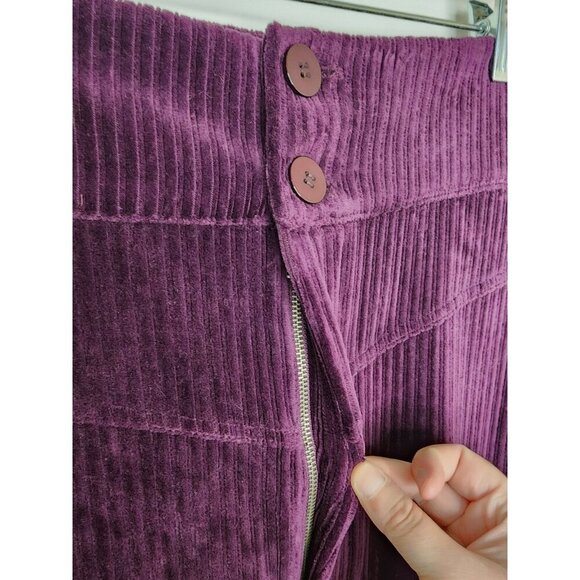 NWT Free People NWT Roxy Ribbed Maxi Pencil Skirt Sz Large Zip Front Purple Soft - Picture 3 of 7